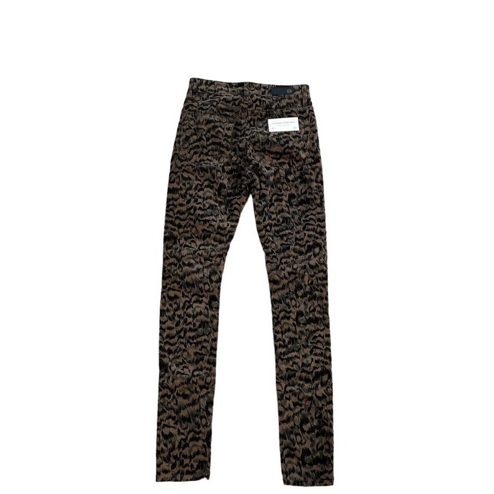AG The Farrah Skinny Ankle High Rise Women‎ Size 24 Leopard Print Corduroy NWT - Picture 3 of 11